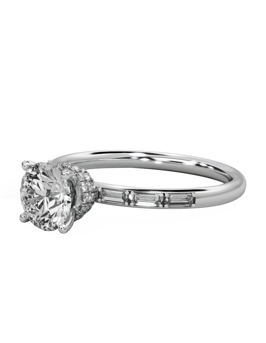 ANILLO DE COMPROMISO DE ORO 14K CON DIAMANTE DE LABORATORIO (SUSTENTABLE) 1 D IF IGI- LG733529179