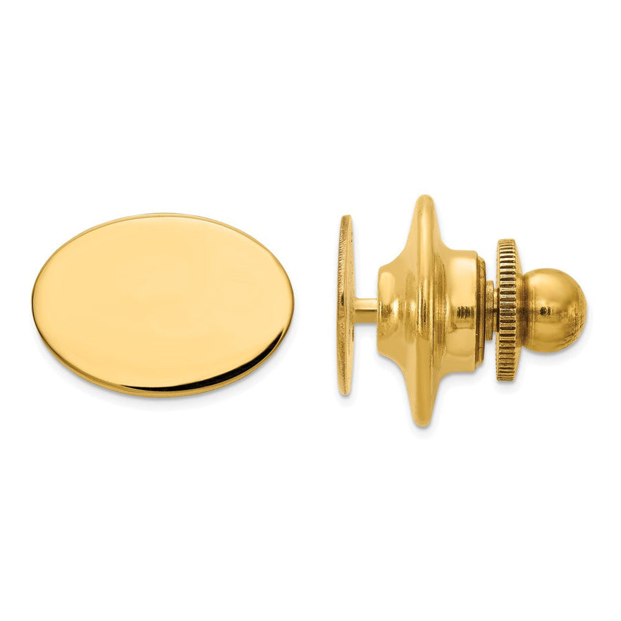 Barra para Corbata Redonda de 14k para Hombre con Acabado Pulido