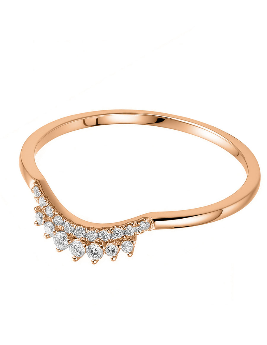 Anillo de Moda con Piedras Laterales