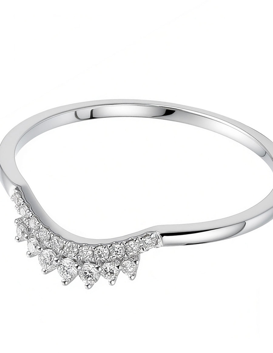 Anillo de Moda con Piedras Laterales
