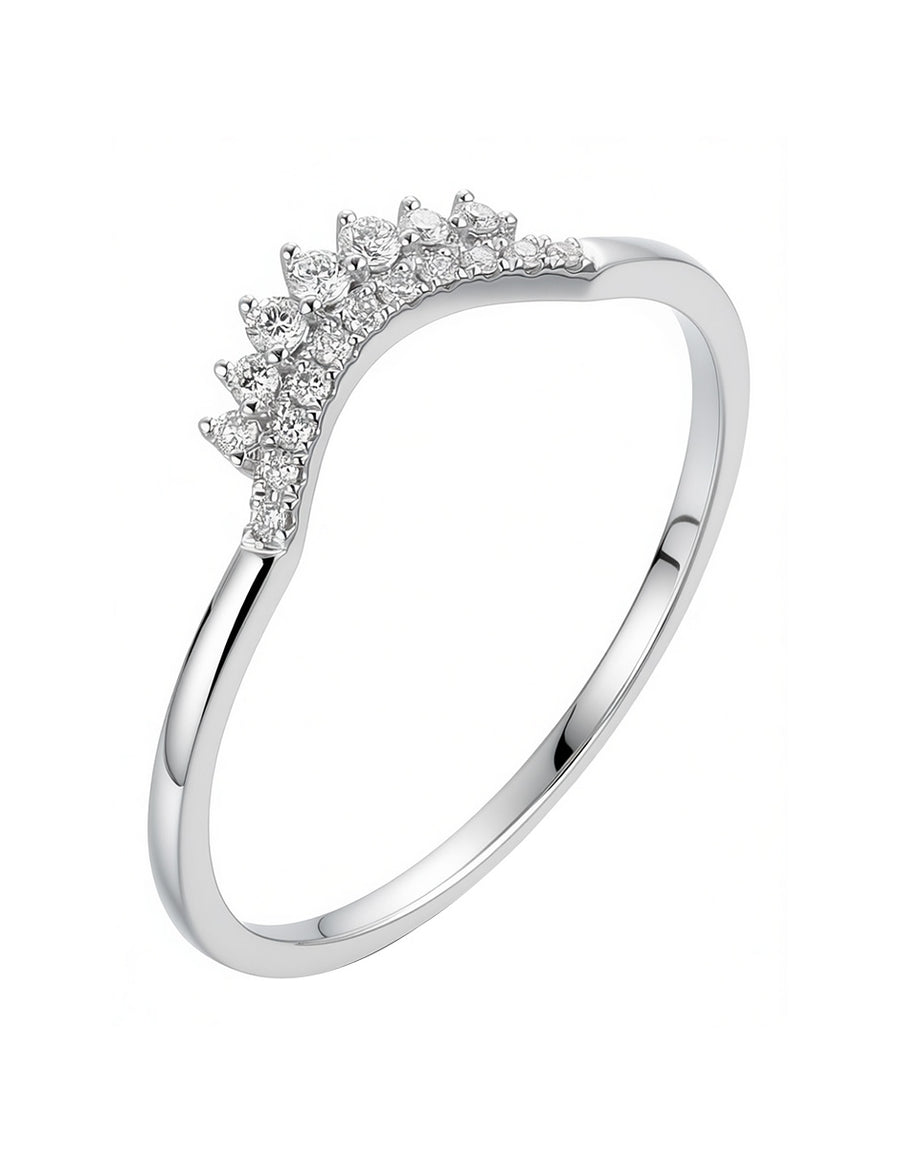 Anillo de Moda con Piedras Laterales