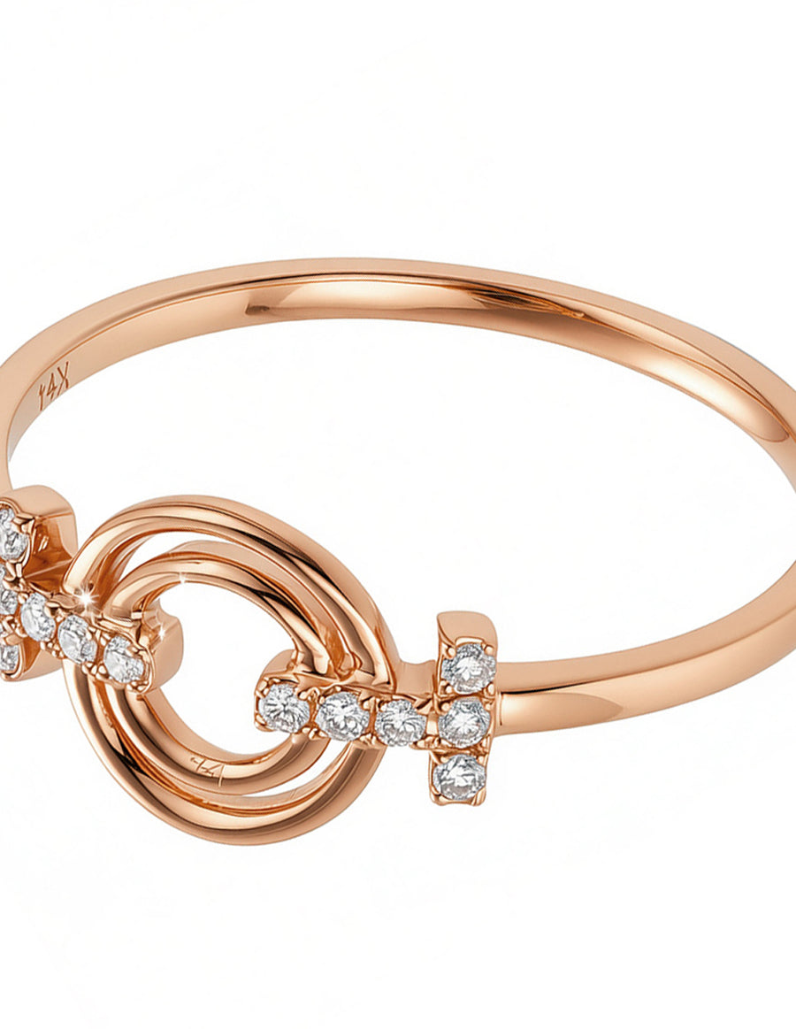 Anillo de Moda con Pavé