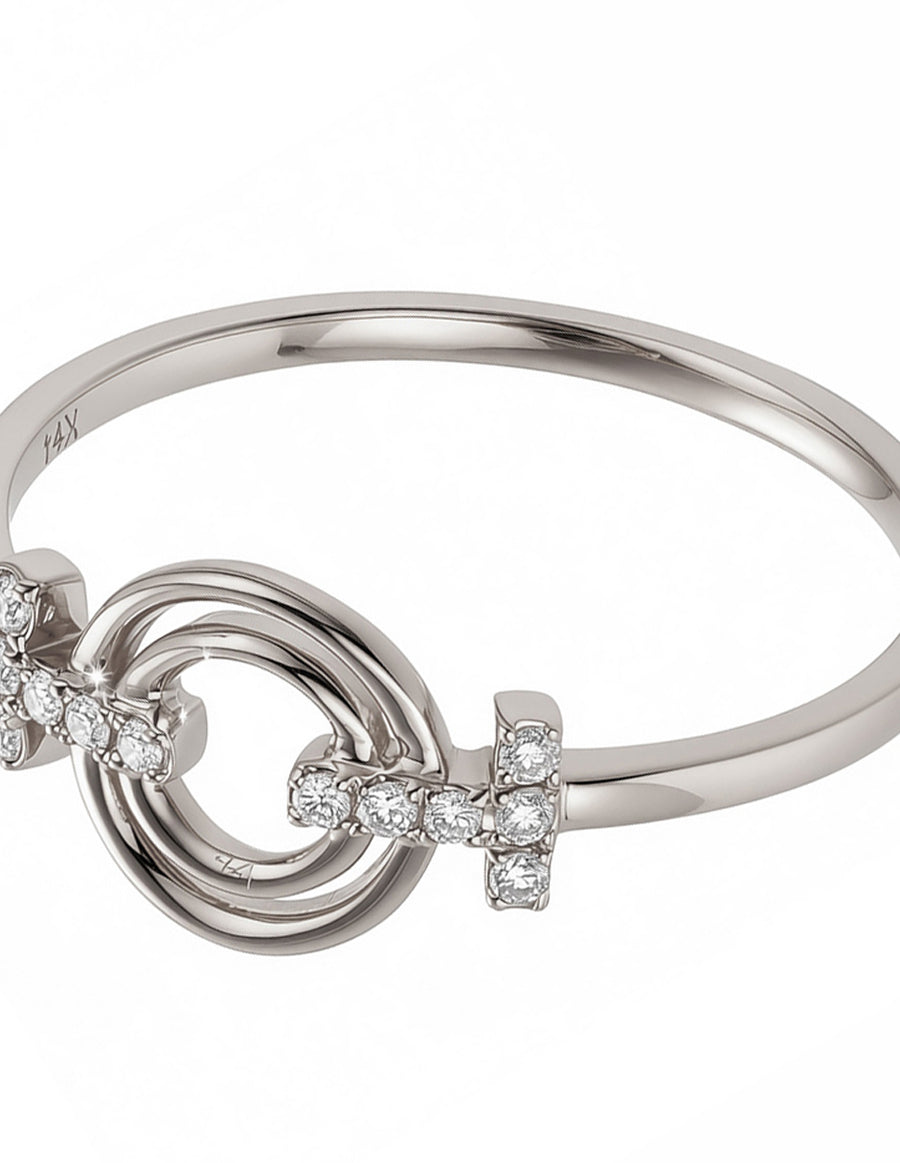 Anillo de Moda con Pavé