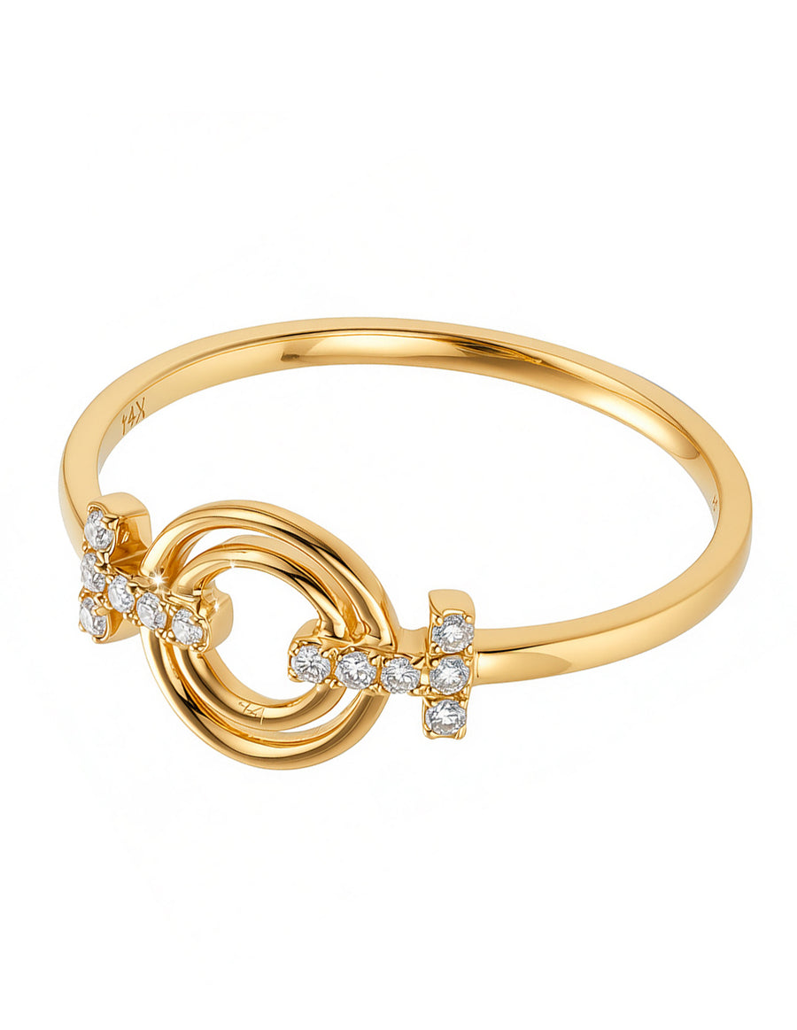 Anillo de Moda con Pavé