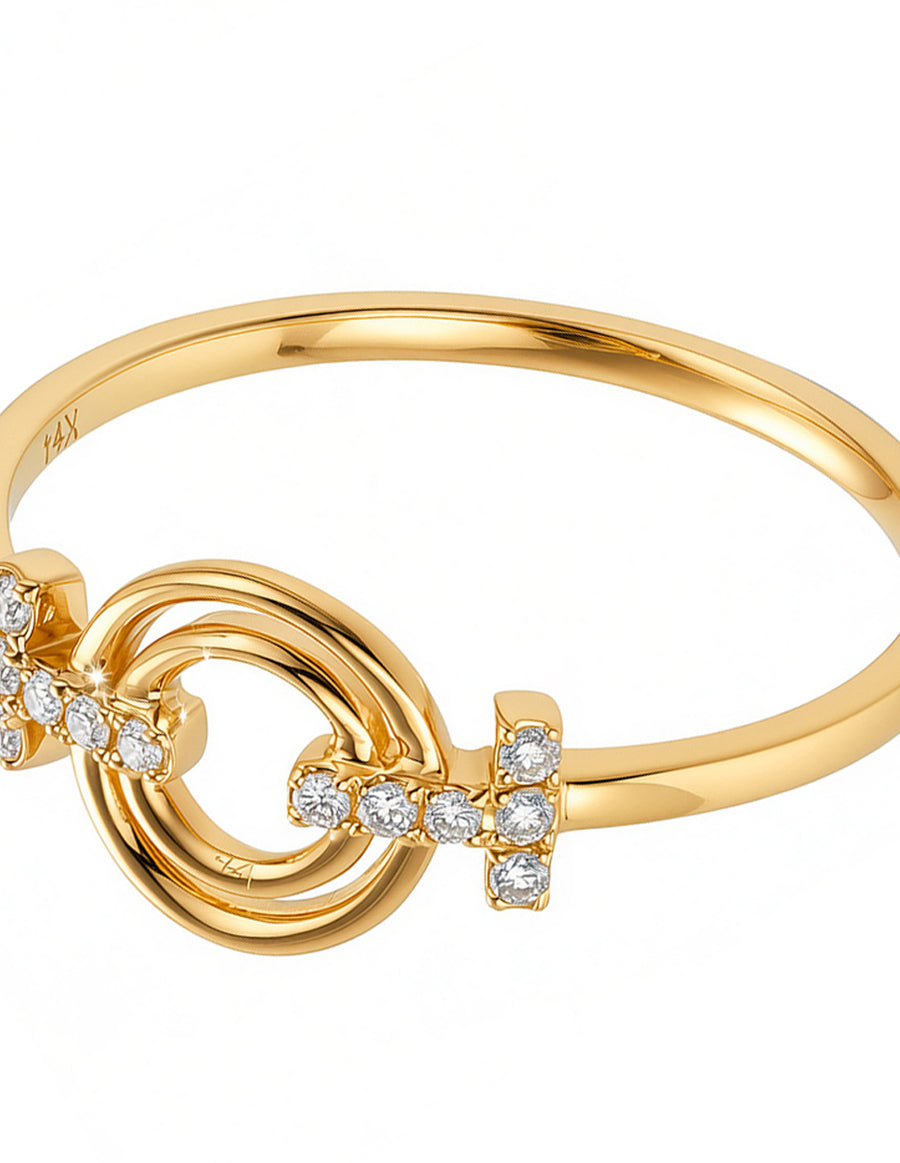 Anillo de Moda con Pavé