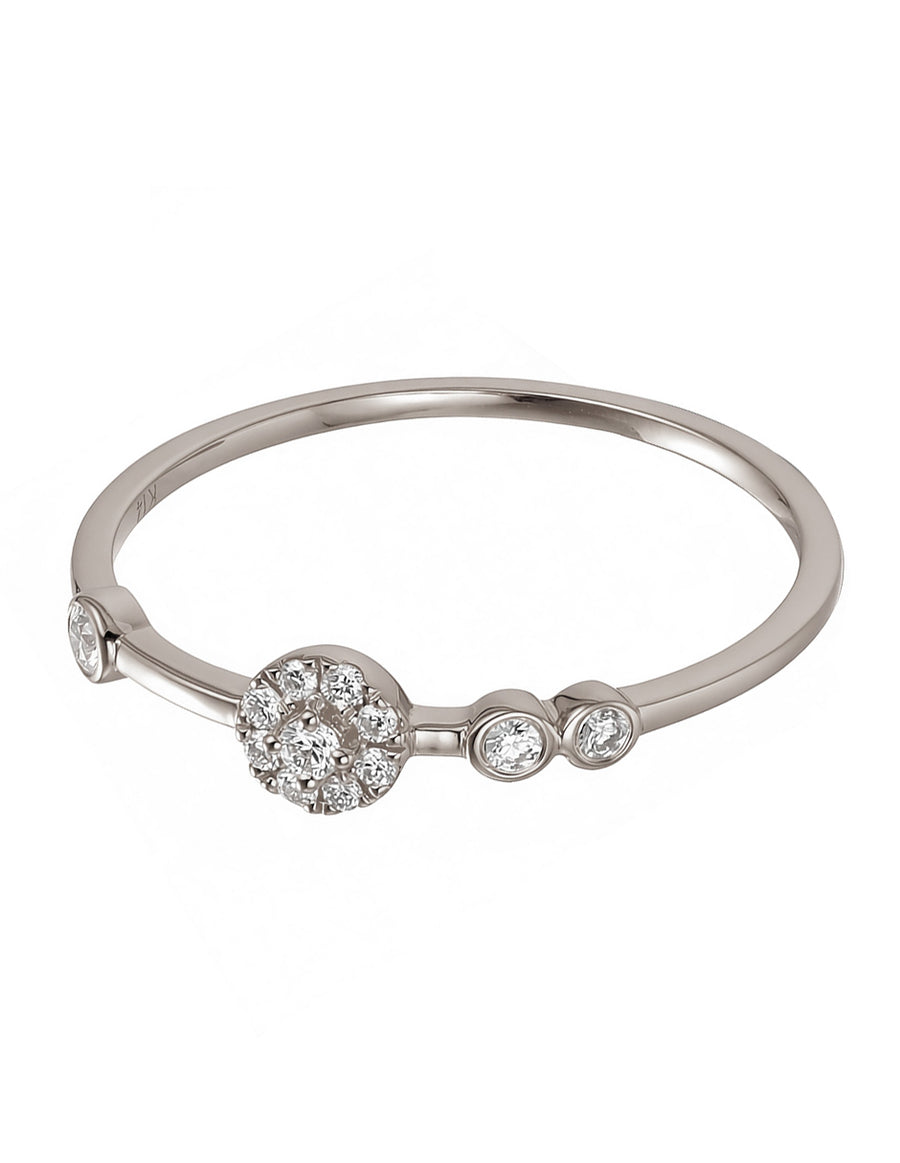 Anillo de Moda con Piedras Laterales