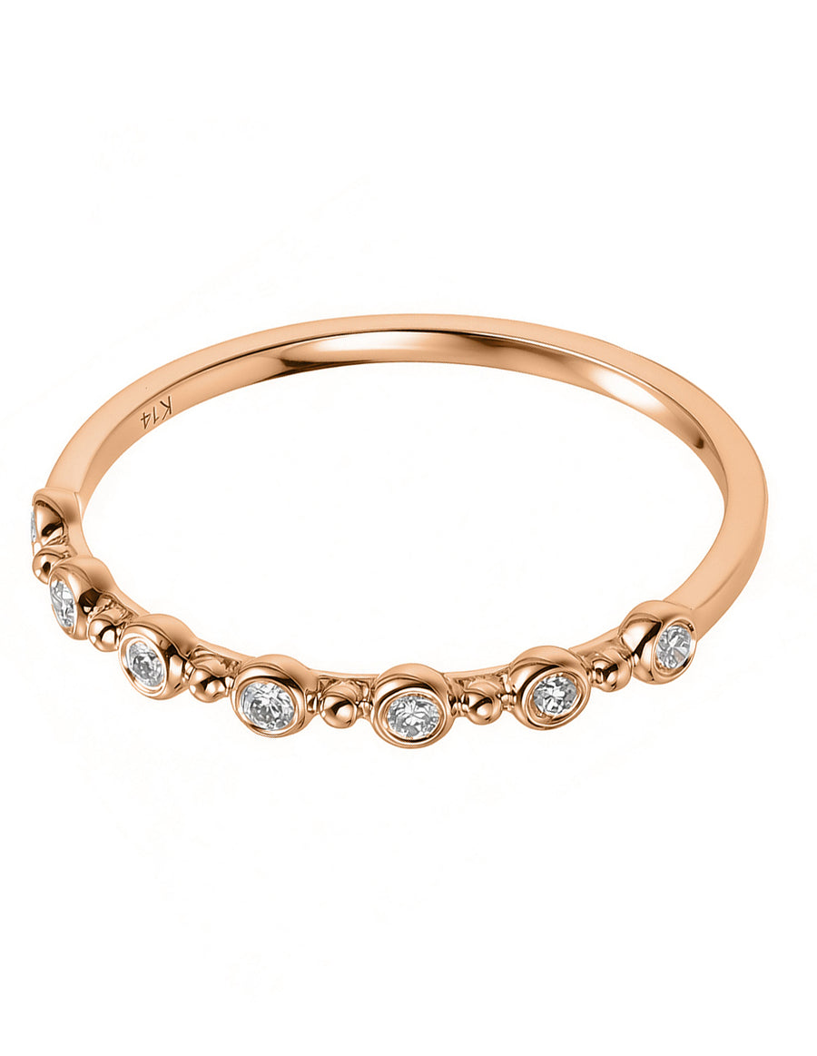 Anillo de Moda con Piedras Laterales