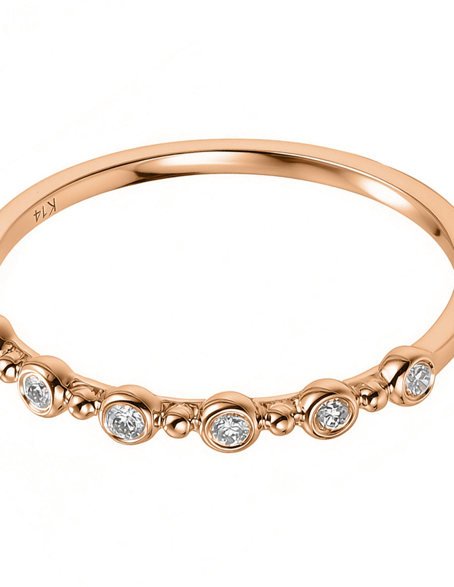 Anillo de Moda con Piedras Laterales