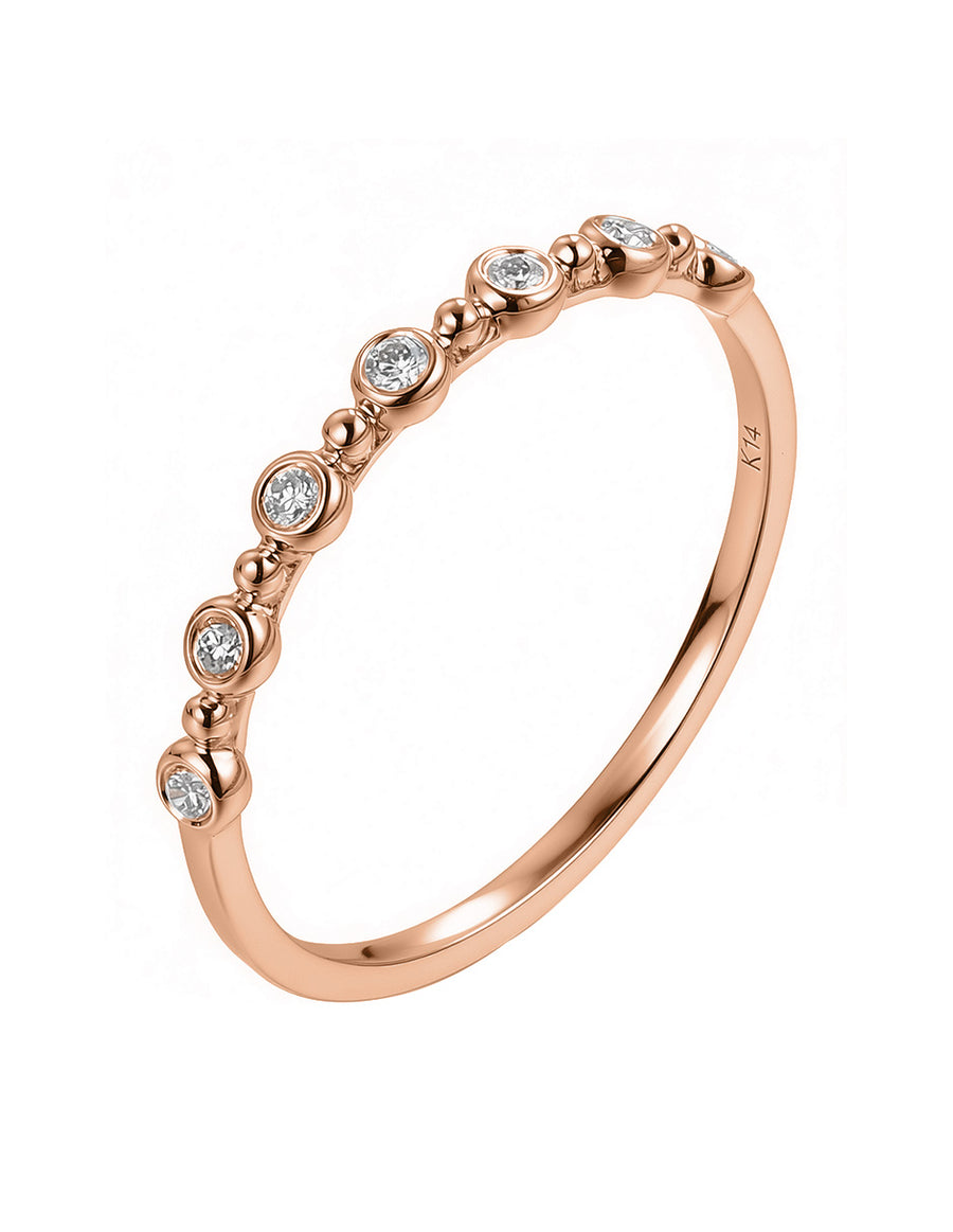 Anillo de Moda con Piedras Laterales
