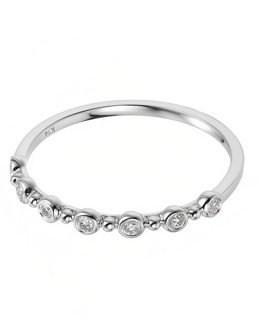 Anillo de Moda con Piedras Laterales