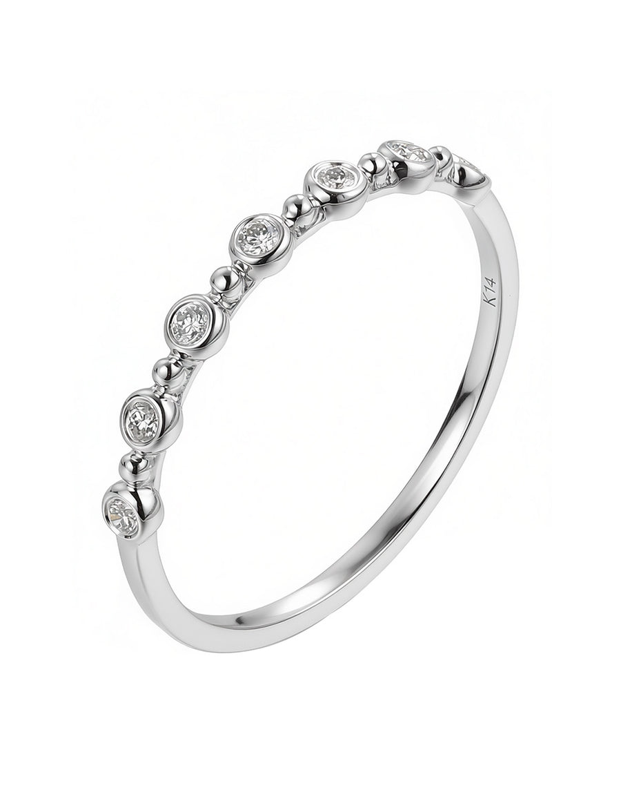 Anillo de Moda con Piedras Laterales