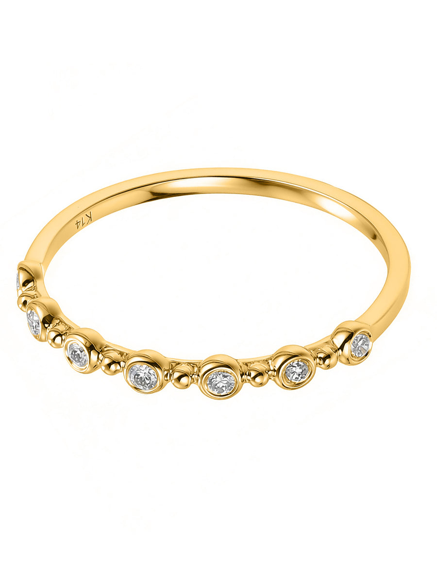 Anillo de Moda con Piedras Laterales
