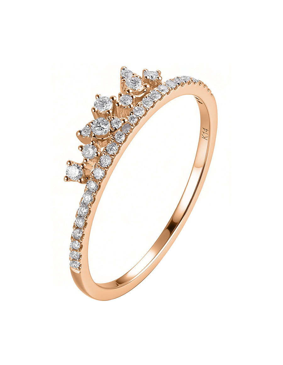 Anillo de Moda con Piedras Laterales