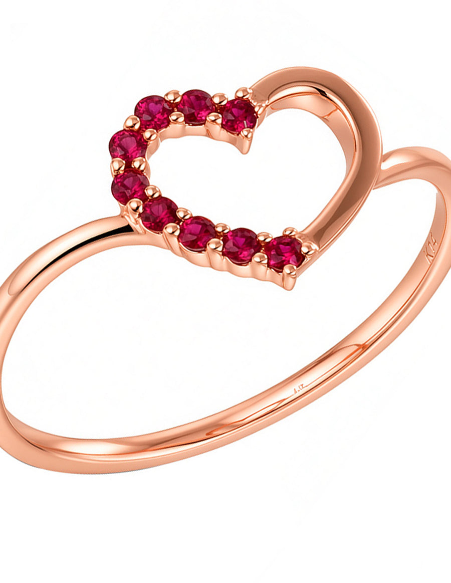 Anillo de Moda con Piedras Laterales