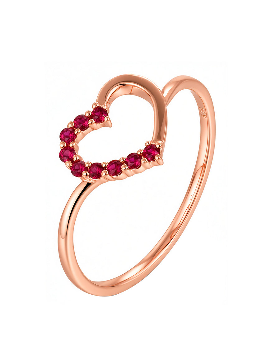 Anillo de Moda con Piedras Laterales