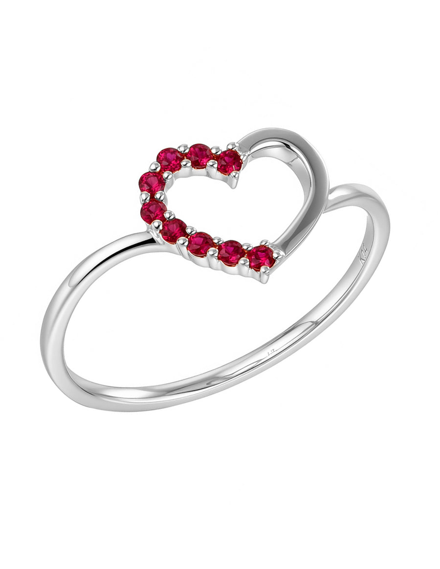 Anillo de Moda con Piedras Laterales