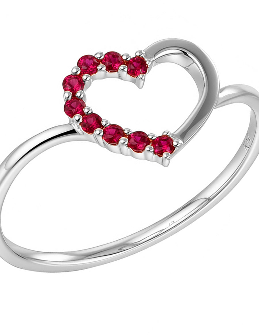 Anillo de Moda con Piedras Laterales