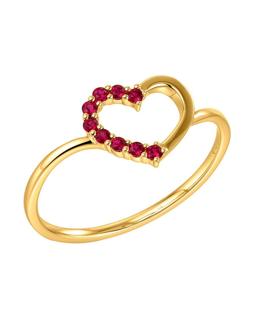 Anillo de Moda con Piedras Laterales