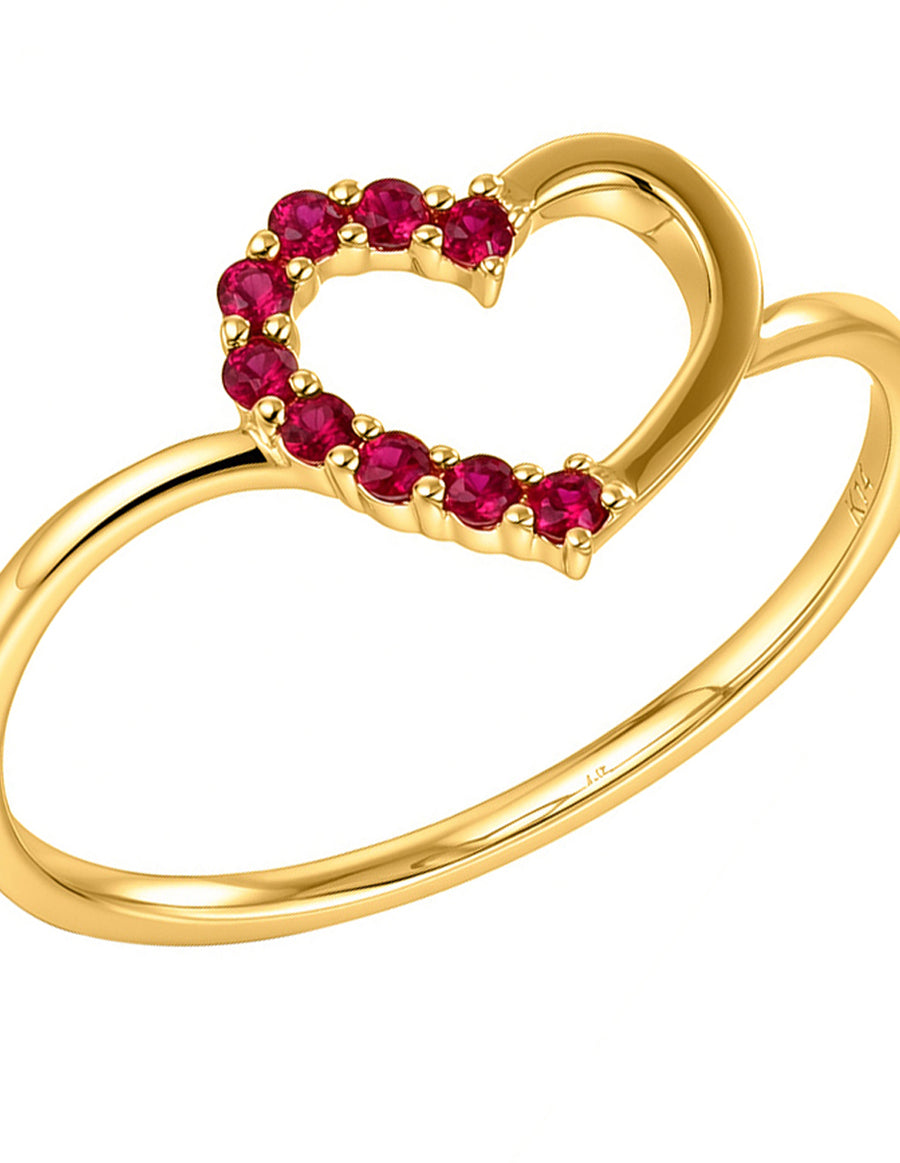 Anillo de Moda con Piedras Laterales
