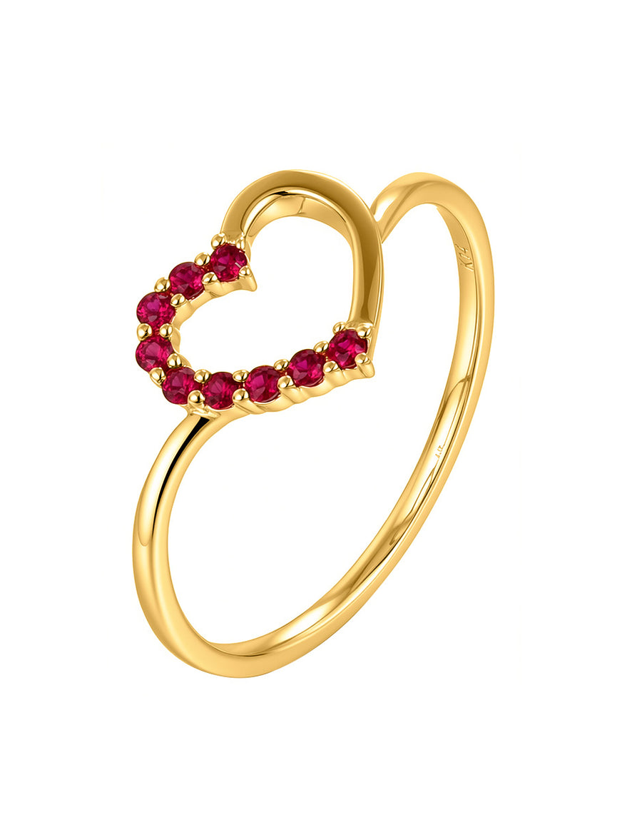 Anillo de Moda con Piedras Laterales