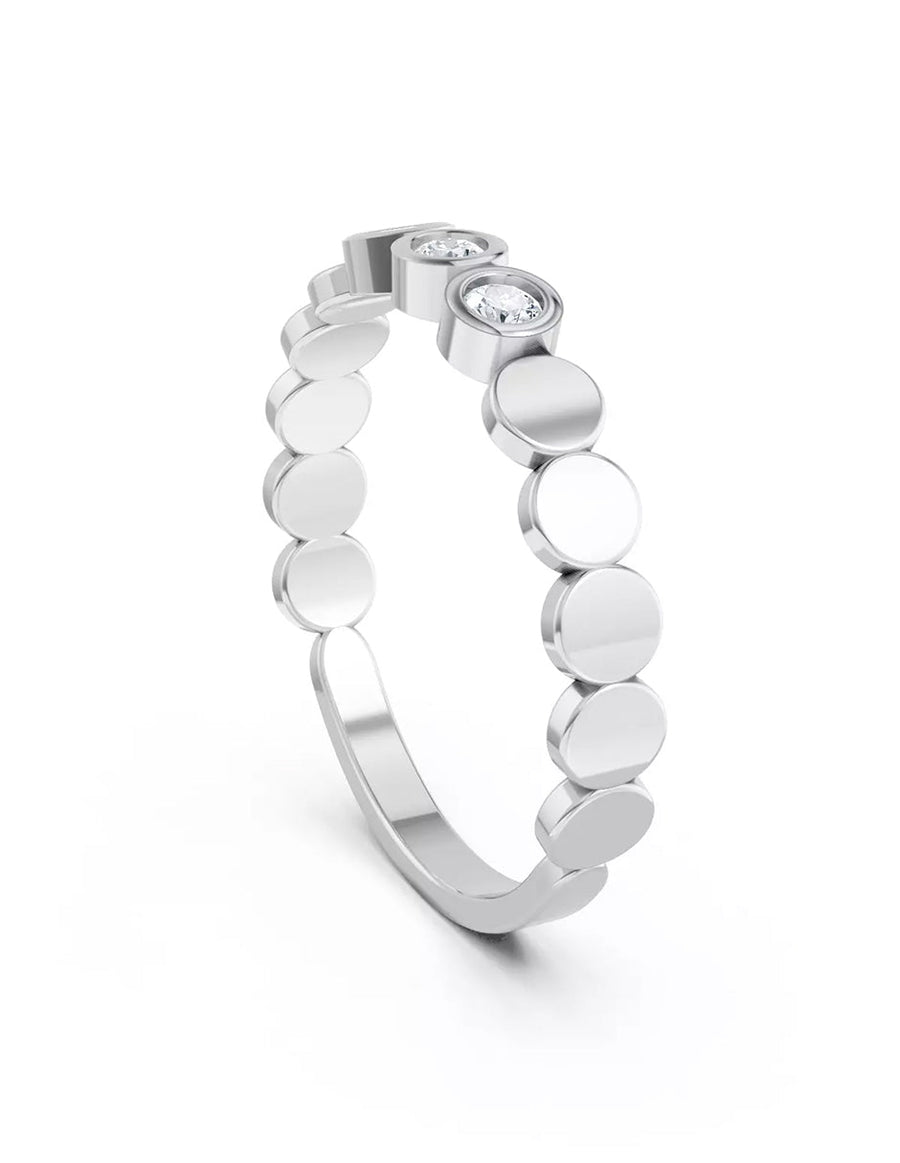 Anillo de Compromiso - piedras laterales - MIO35-RG-CZ