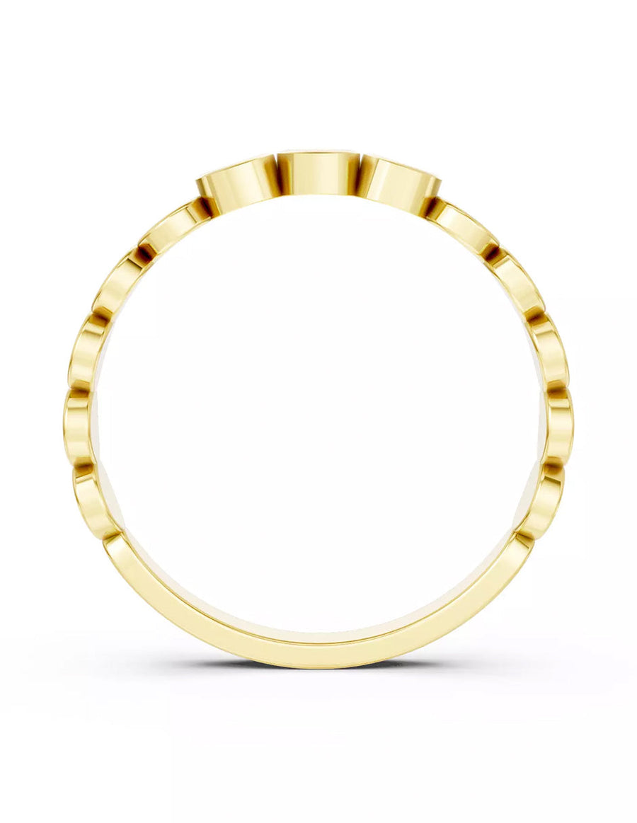 Anillo de Compromiso - piedras laterales - MIO35-RG-CZ