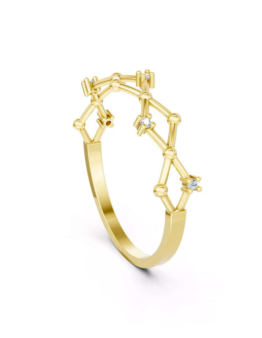 Anillo de Compromiso - piedras laterales - MIO37-RG-CZ
