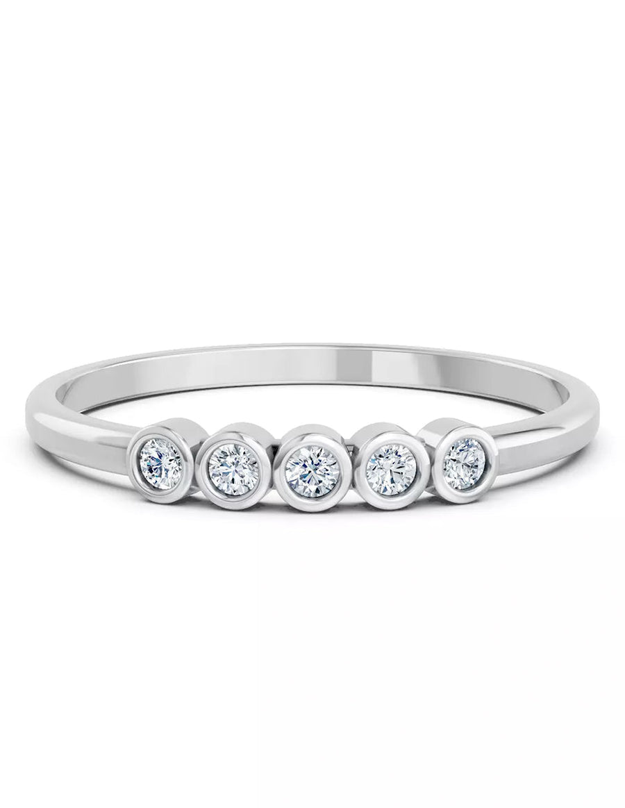 Anillo de Compromiso - piedras laterales - MIO38-RG-CZ