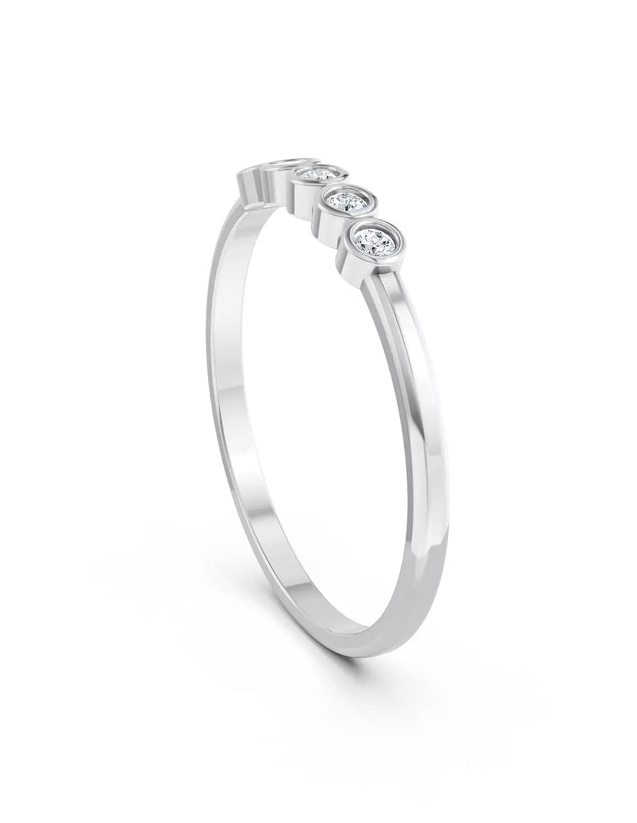 Anillo de Compromiso - piedras laterales - MIO38-RG-CZ