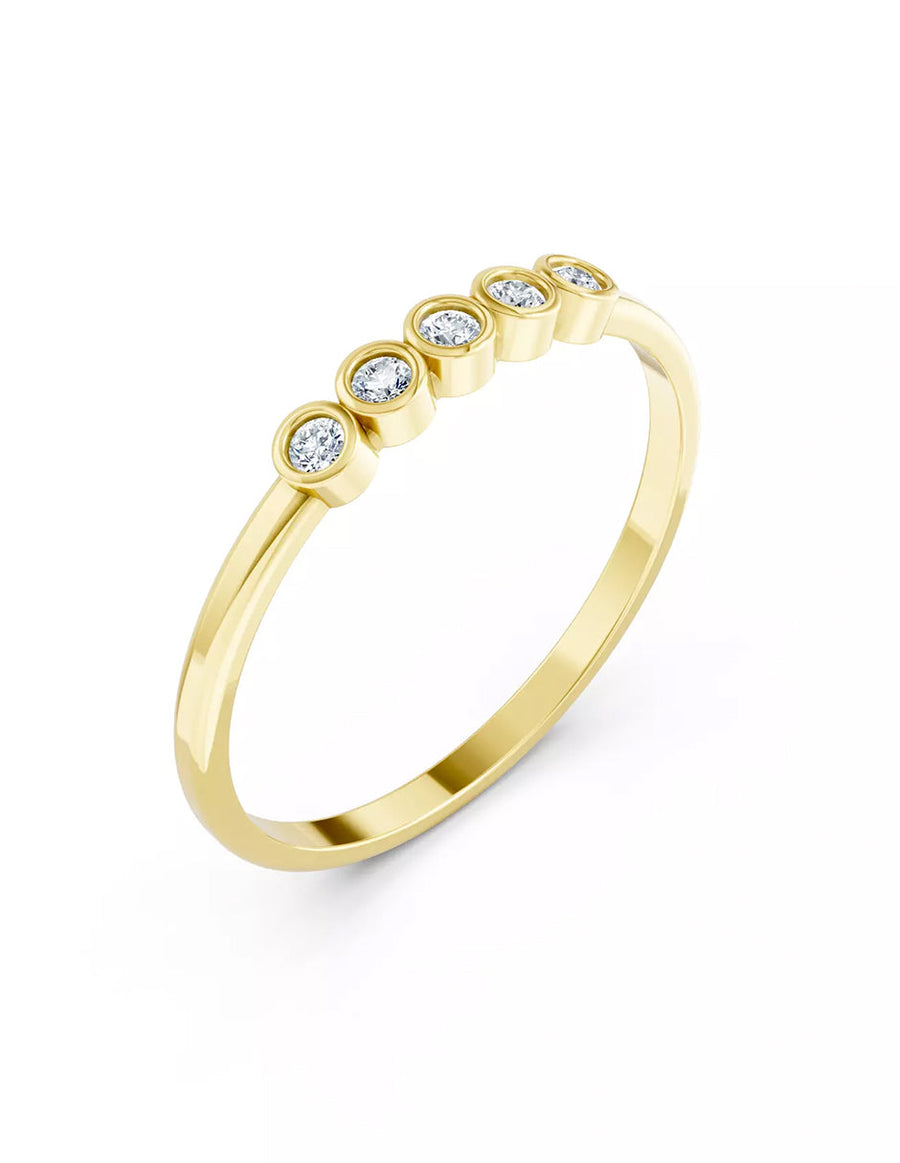 Anillo de Compromiso - piedras laterales - MIO38-RG-CZ