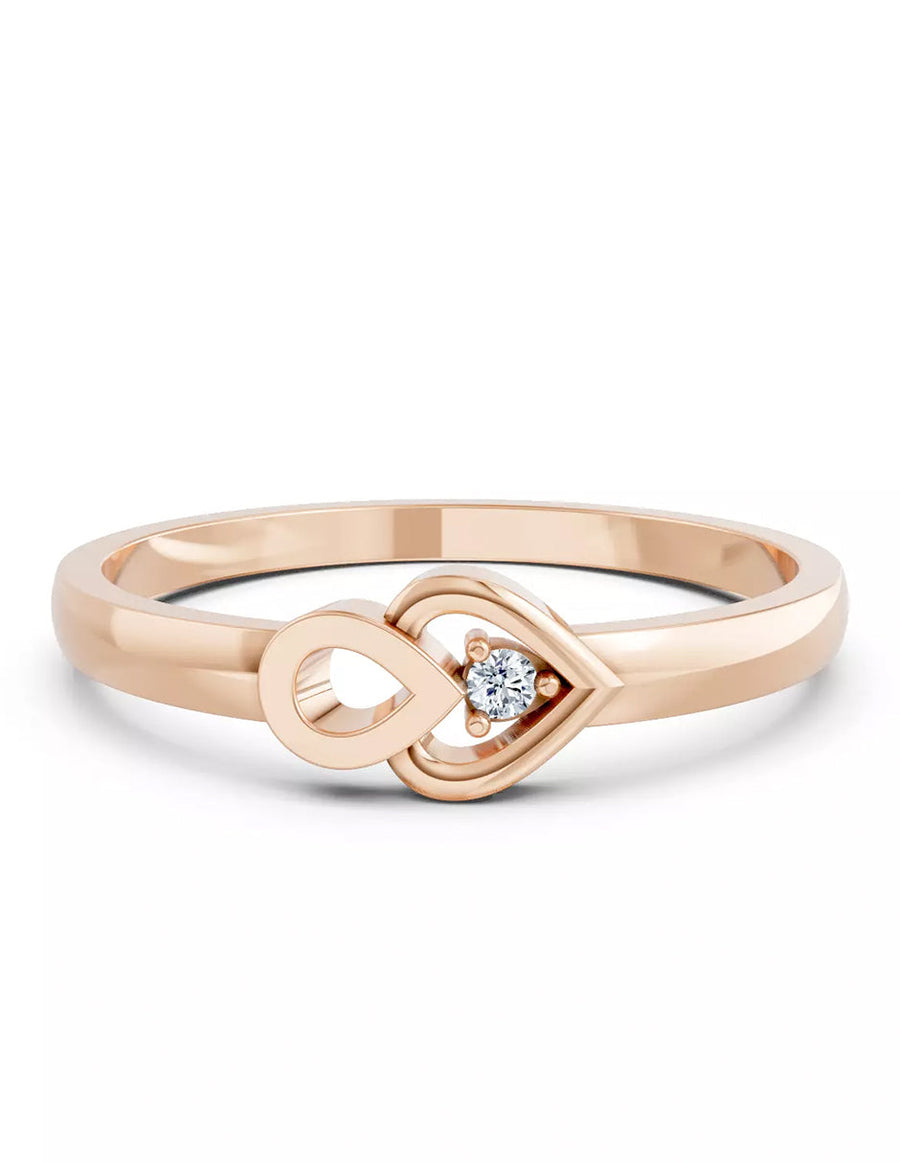 Anillo de Compromiso - solitario - MIO40-RG-CZ