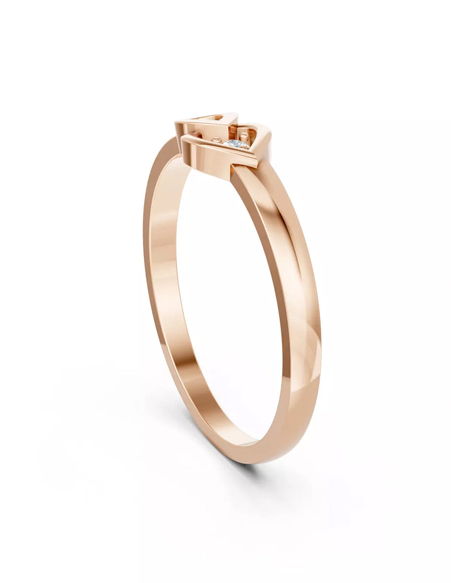 Anillo de Compromiso - solitario - MIO40-RG-CZ