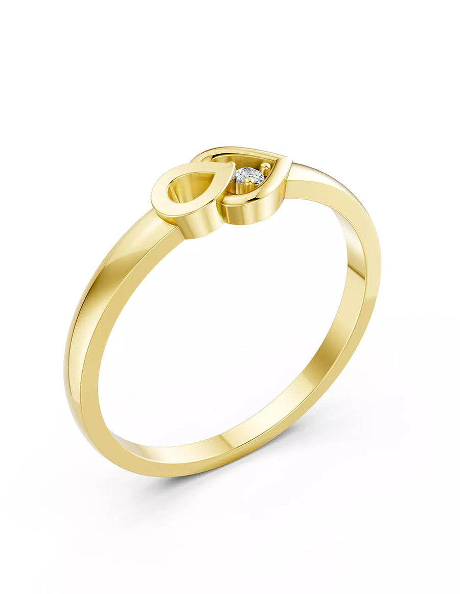 Anillo de Compromiso - solitario - MIO40-RG-CZ