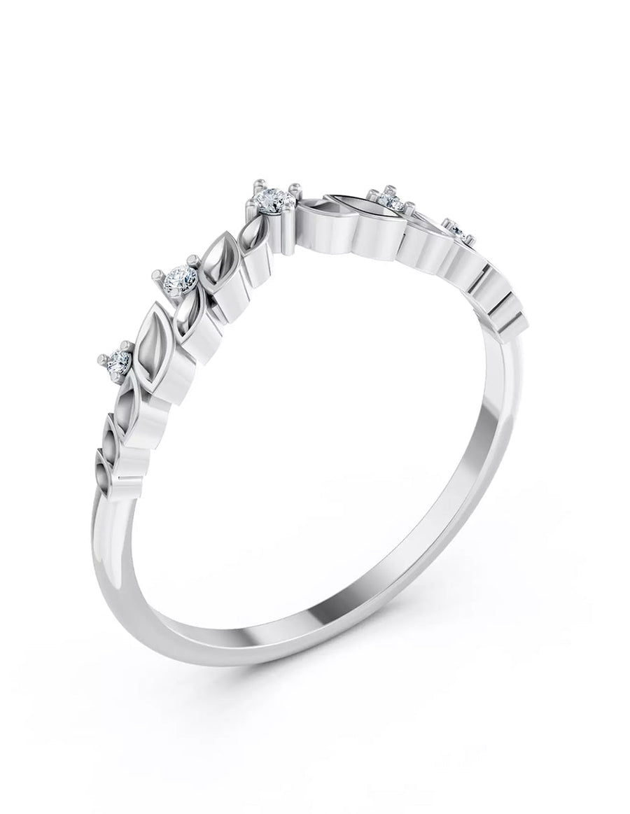 Anillo de Compromiso - piedras laterales - MIO41-RG-CZ
