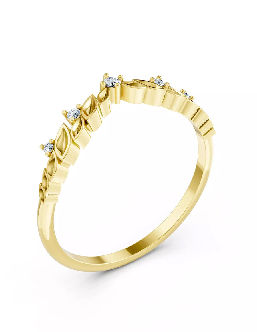 Anillo de Compromiso - piedras laterales - MIO41-RG-CZ