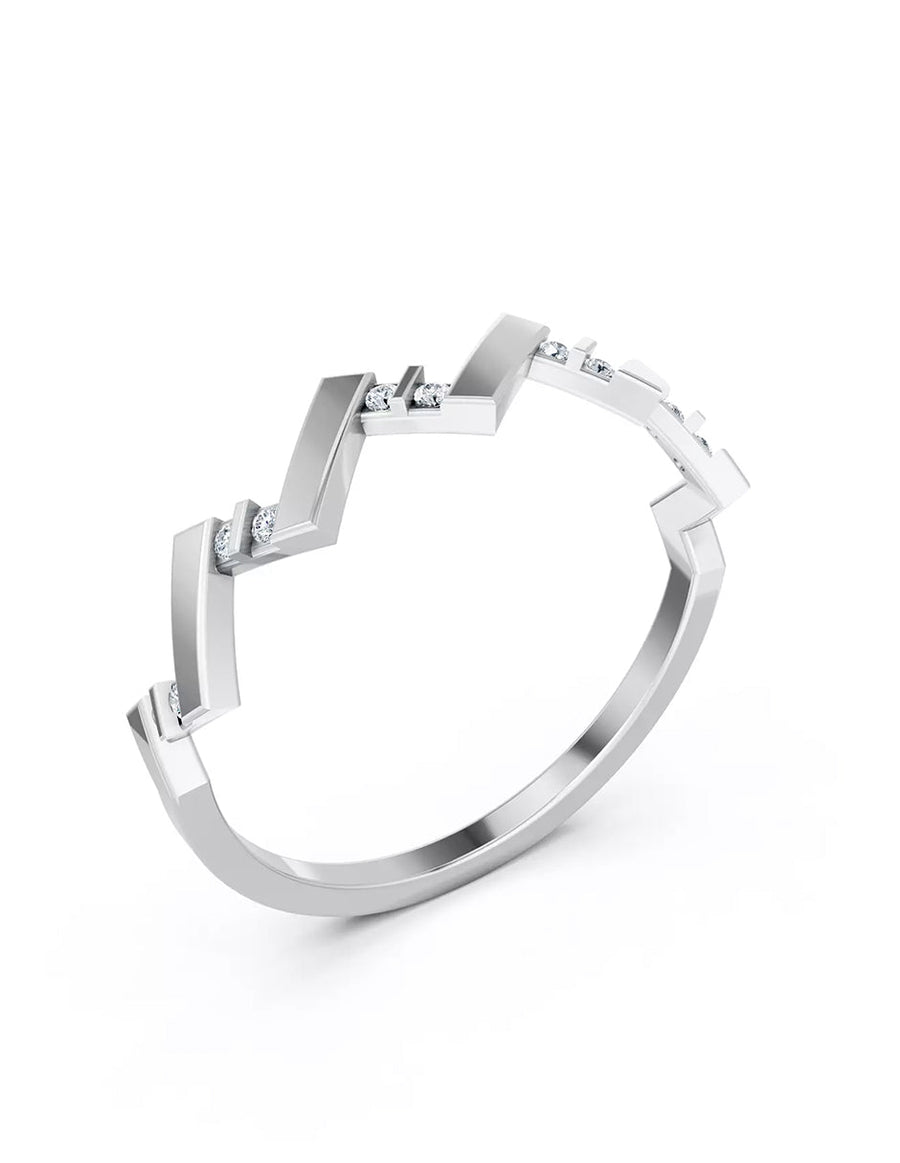 Anillo de Compromiso - piedras laterales - MIO42-RG-CZ