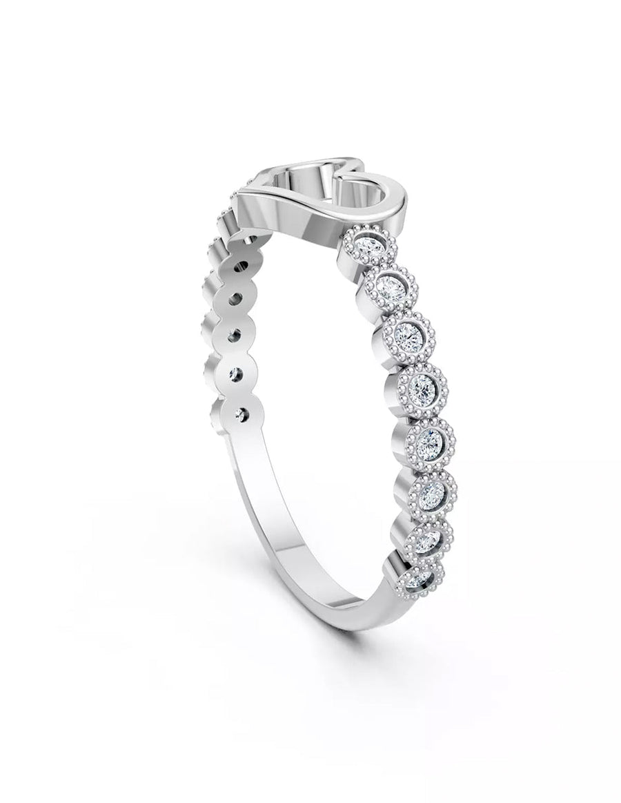 Anillo de Compromiso - piedras laterales - MIO43-RG-CZ