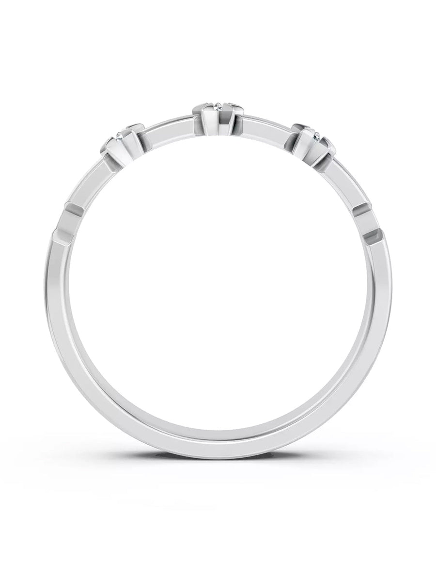 Anillo de Compromiso - piedras laterales - MIO45-RG-CZ