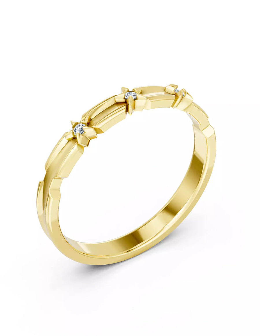 Anillo de Compromiso - piedras laterales - MIO45-RG-CZ