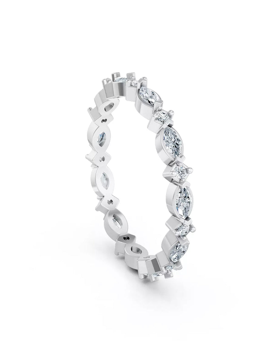 Anillo de Compromiso - piedras laterales - MIO46-RG-CZ