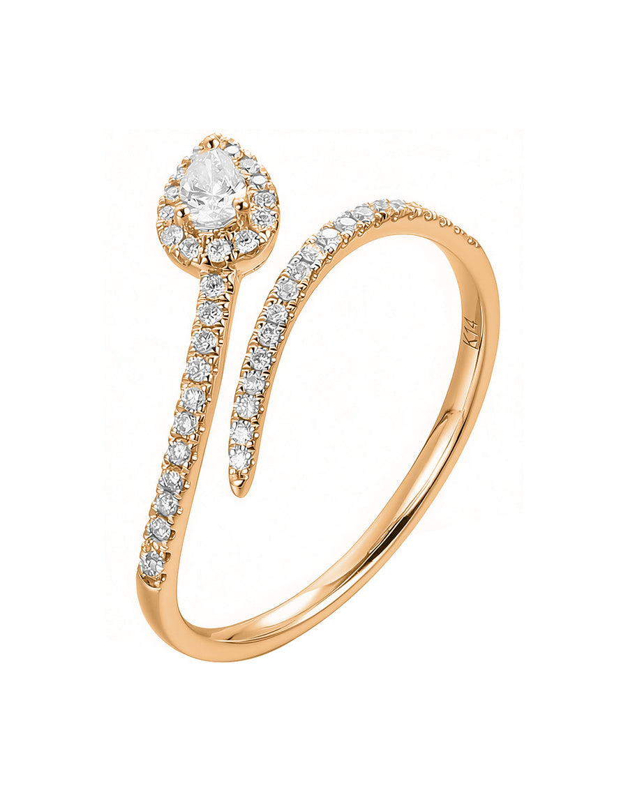 Anillo de Moda con Piedras Laterales