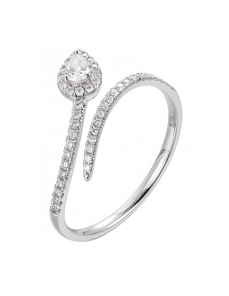 Anillo de Moda con Piedras Laterales