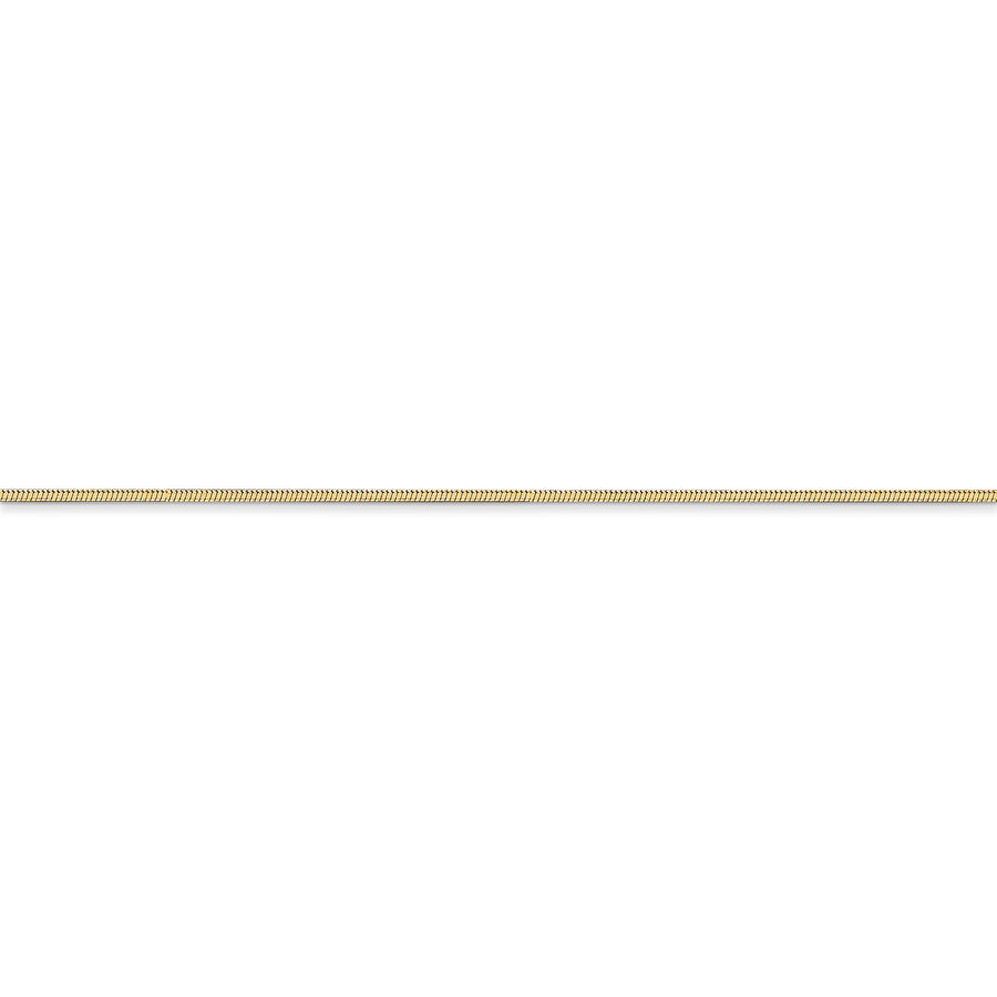Cadena de serpiente octogonal de 14k y 0,8 mm
