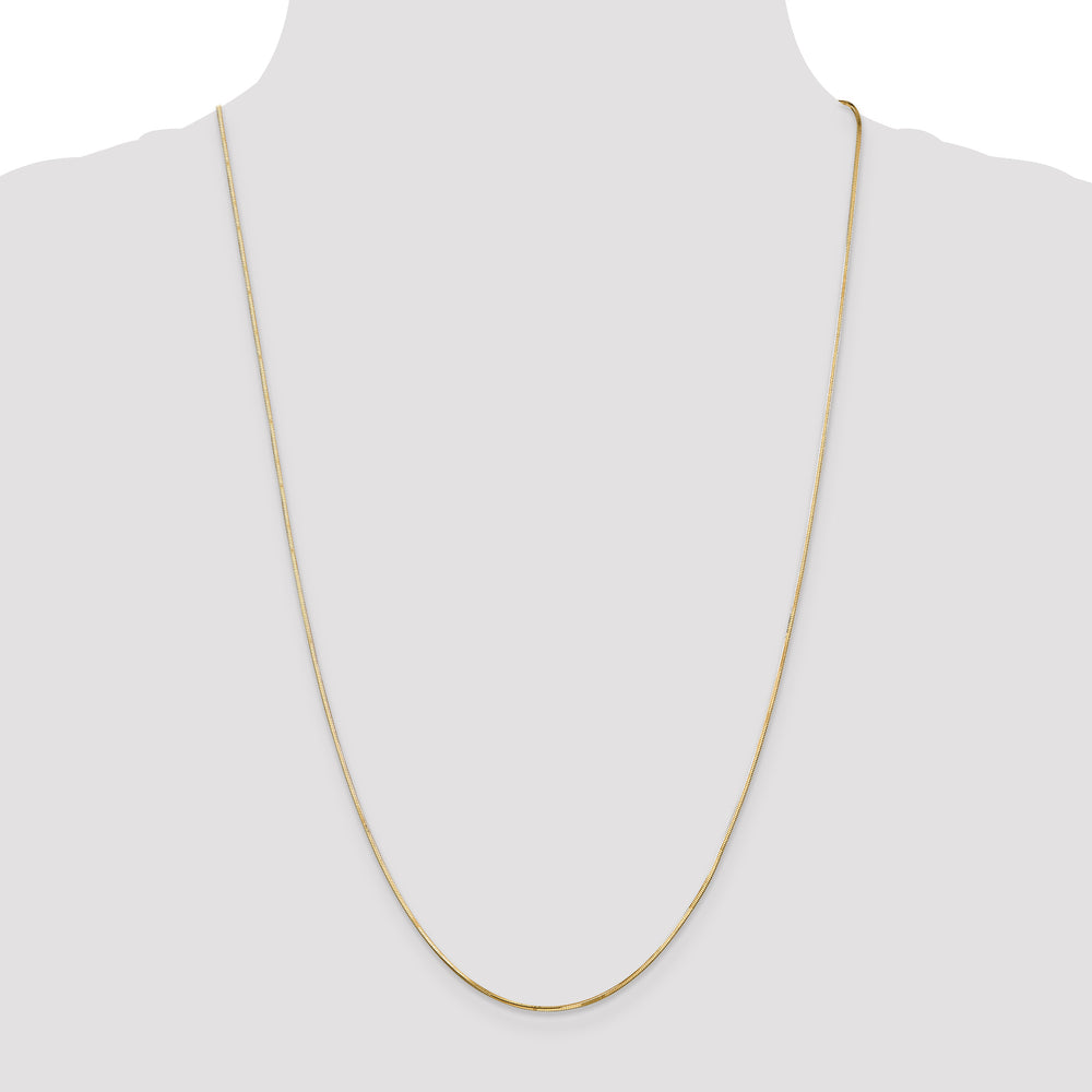 14k 0.9mm octagonal snake chain