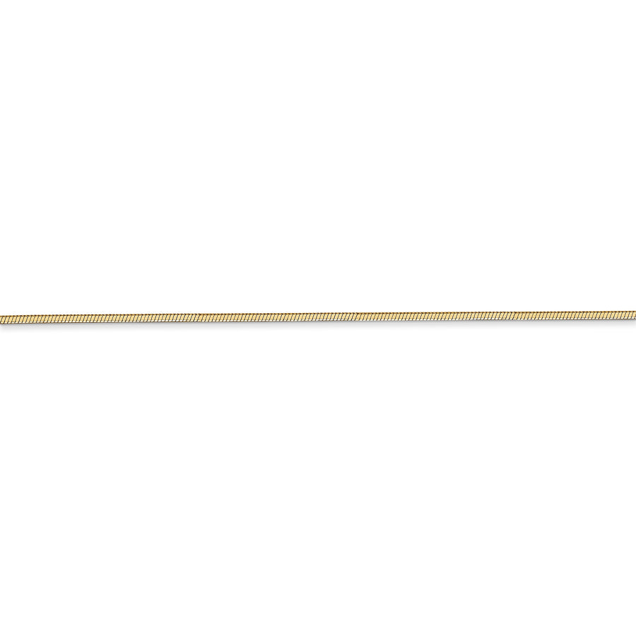Cadena de serpiente octogonal de 14k y 0,9 mm