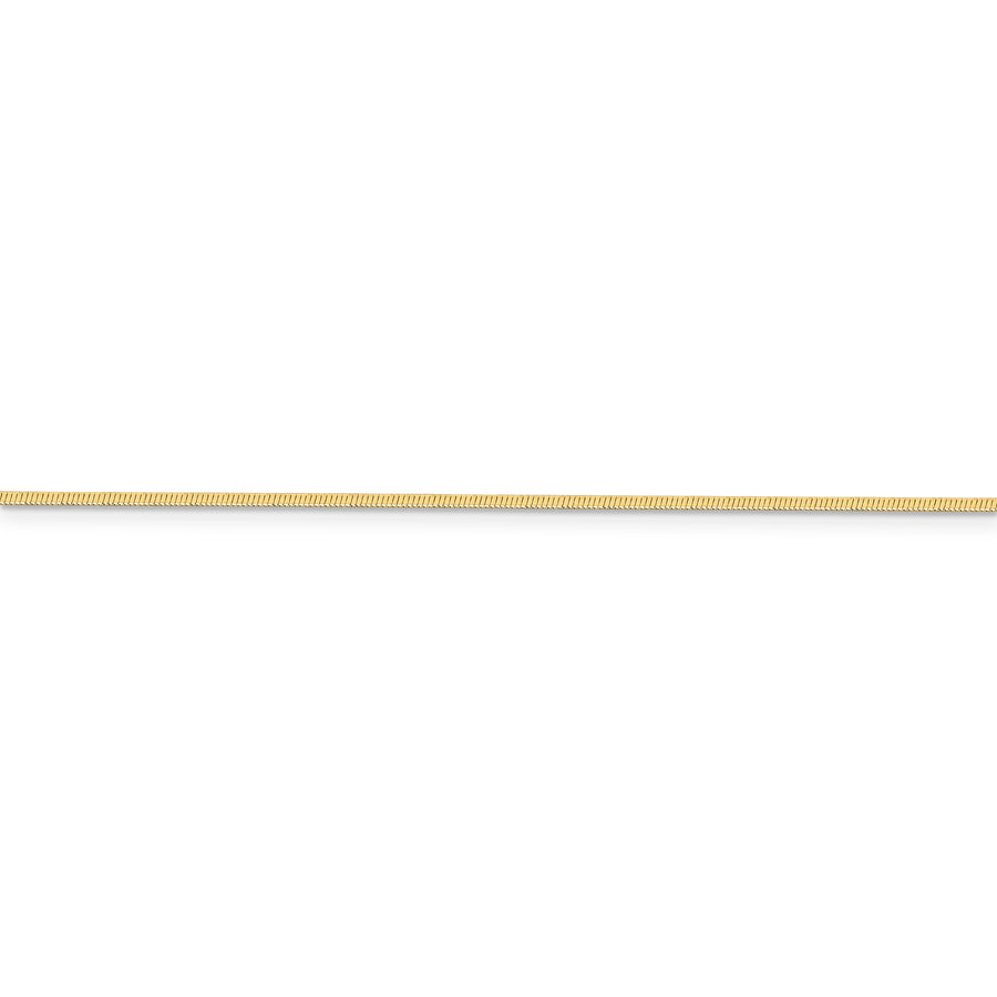 Cadena de serpiente octogonal de 14k y 1 mm