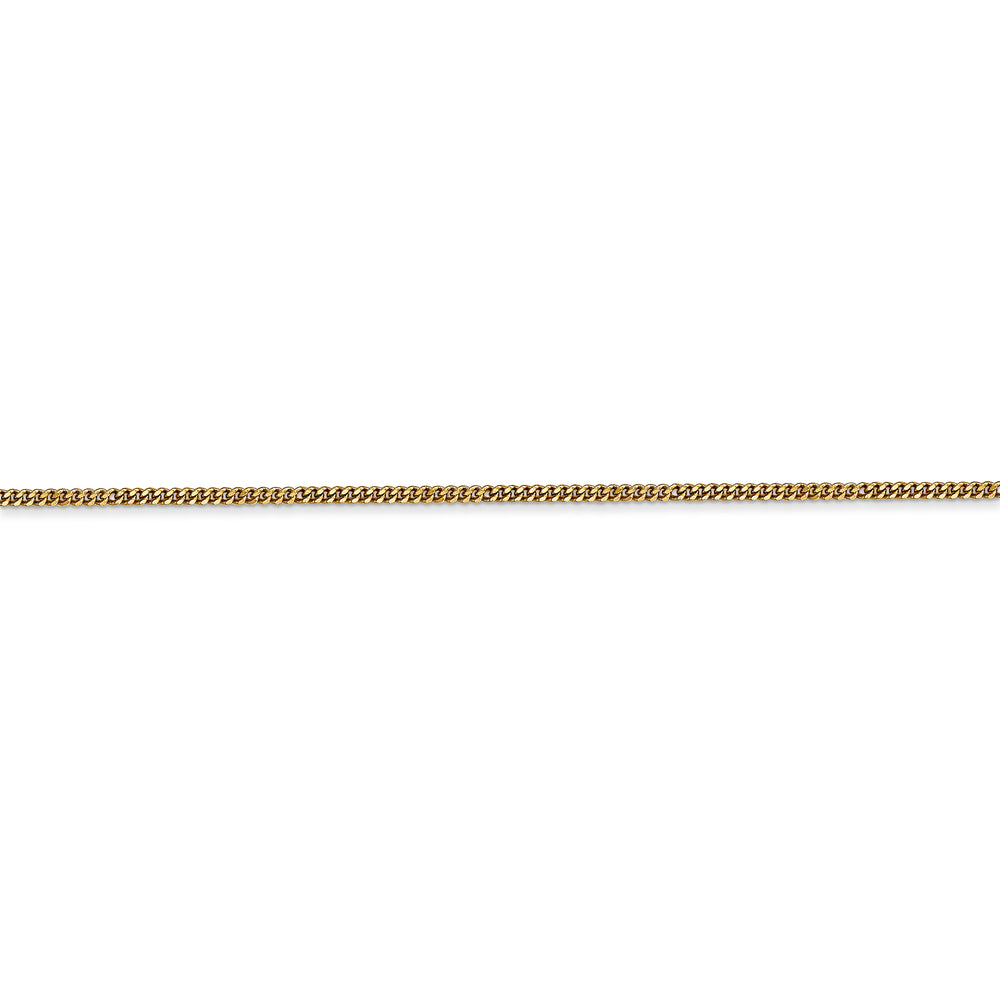 Cadena de Colgante 14K de 24 pulgadas, 1.4mm Curb con Cierre de Anillo de Resorte