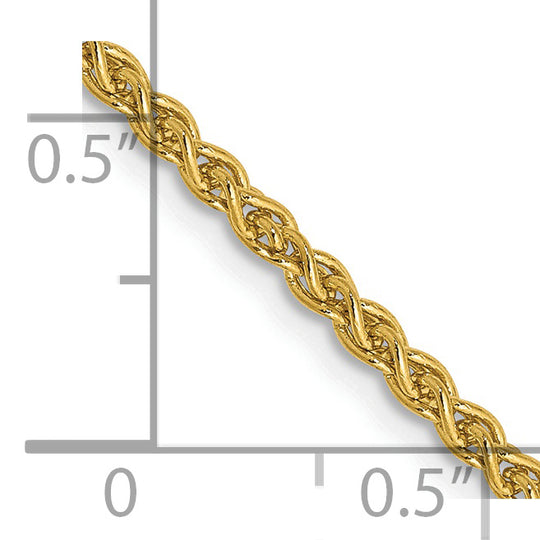 Cadena espiga de 14k y 2,1 mm