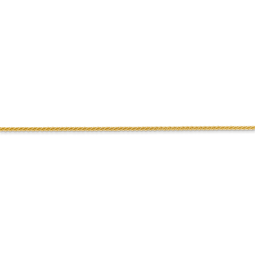 Cadena tipo espiga de 14k, 18 pulgadas y 1,05 mm con cadena con cierre de langosta