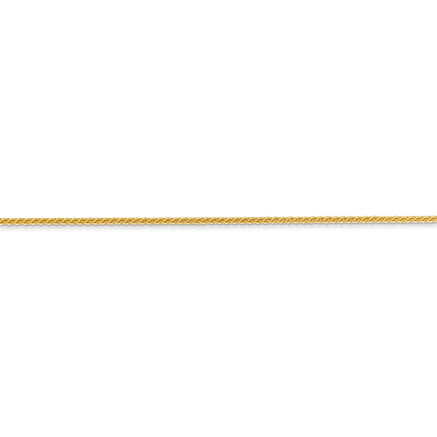 Cadena tipo espiga de 14k, 22 pulgadas y 1,05 mm con cadena con cierre de langosta